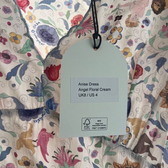 Ciao Lucia Pink and Orange Ruffled Tiered Sundress - Picture 8 of 9